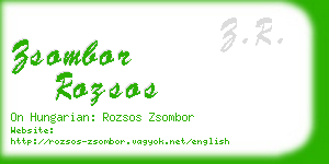 zsombor rozsos business card